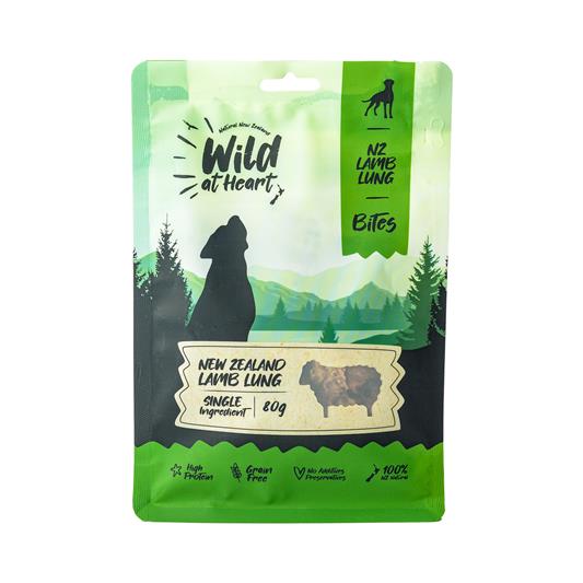 Wild at Heart NZ Lamb Lung Bites 80g