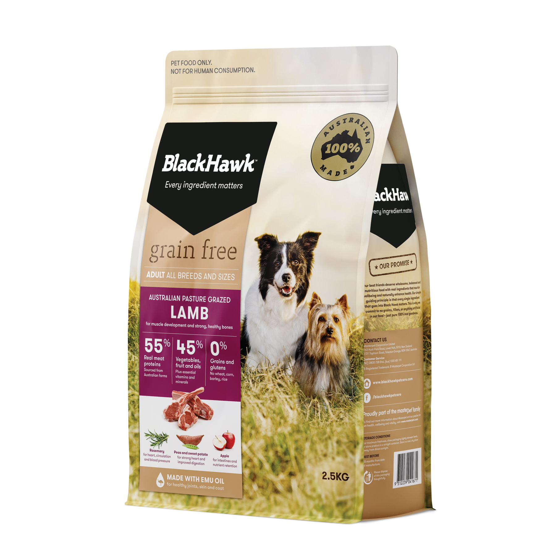 Black Hawk Adult Dog Grain Free Lamb