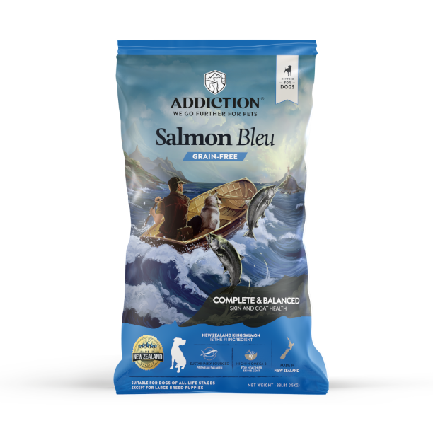 Addiction Salmon Bleu, Complete & Balanced, Skin & Coat Dry Dog Food