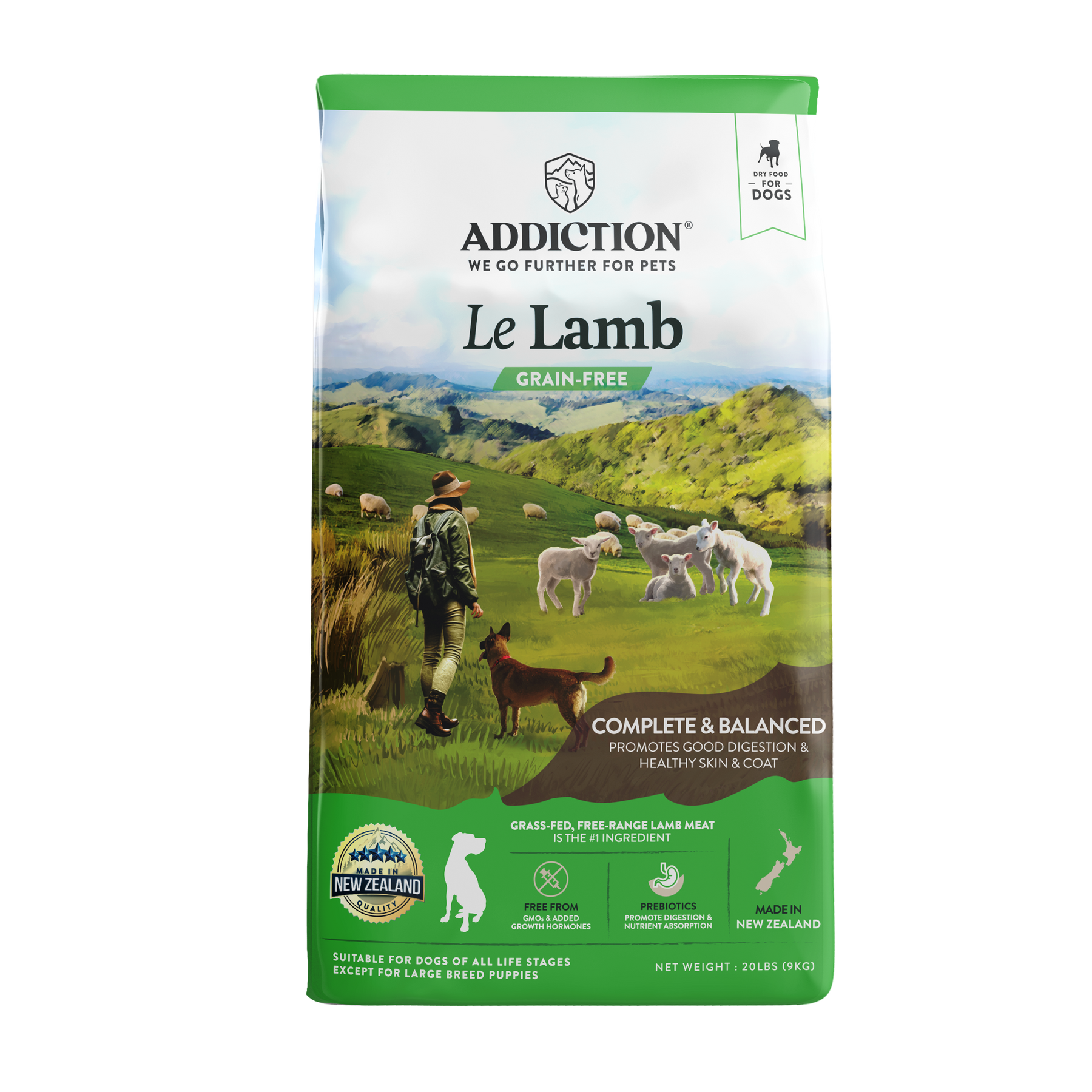 Addiction Le Lamb, Complete & Balanced, Digestive Health Dry Dog Food
