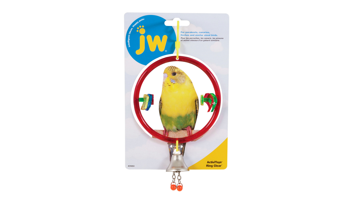 JW Insight Ring Clear Bird Toy