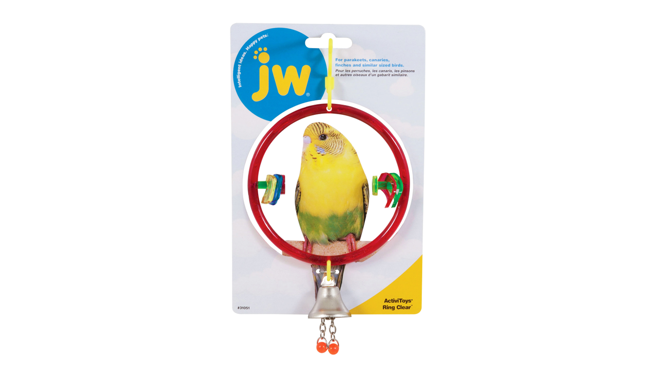 JW Insight Ring Clear Bird Toy