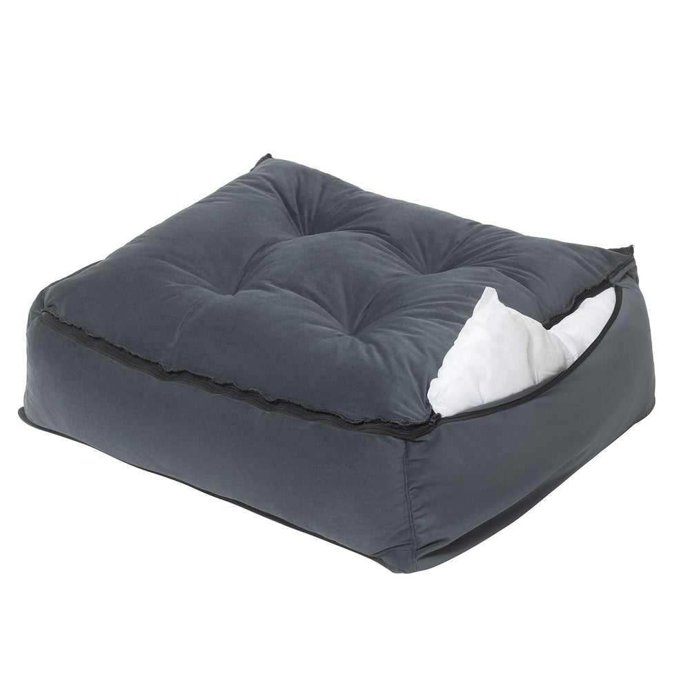 Velvet Square Bolster Bed