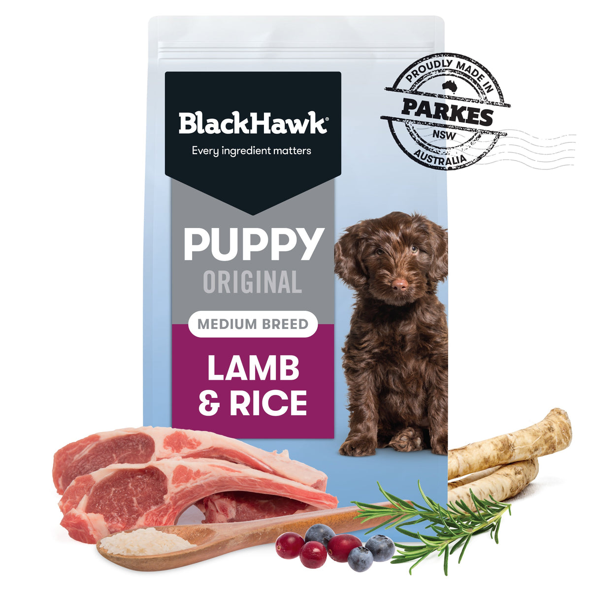 Black Hawk Puppy Medium Breed Lamb & Rice