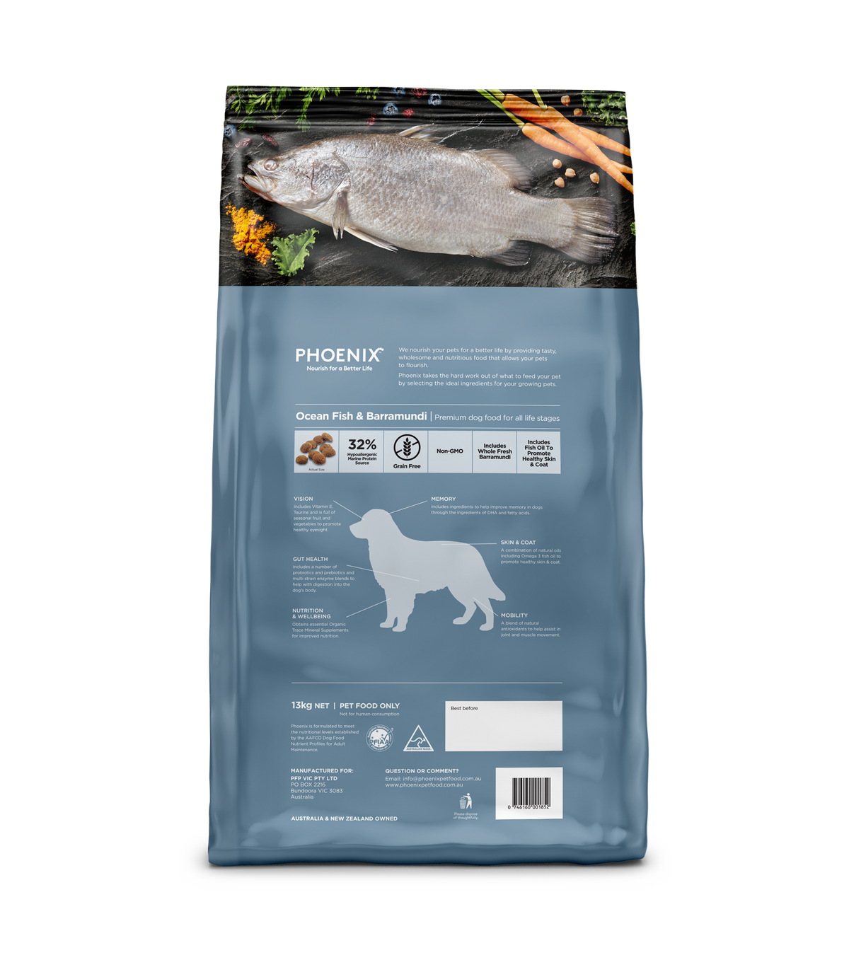 Phoenix Ocean Fish & Barramundi Adult Dog Food